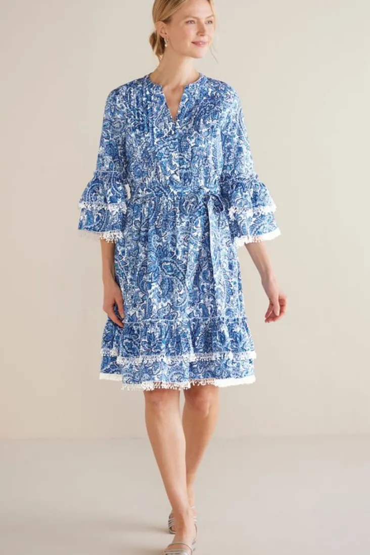 adeline_short_dress_2.webp Cheap Soft Surroundings Adeline Short Dress SpringPaisleyChambray
