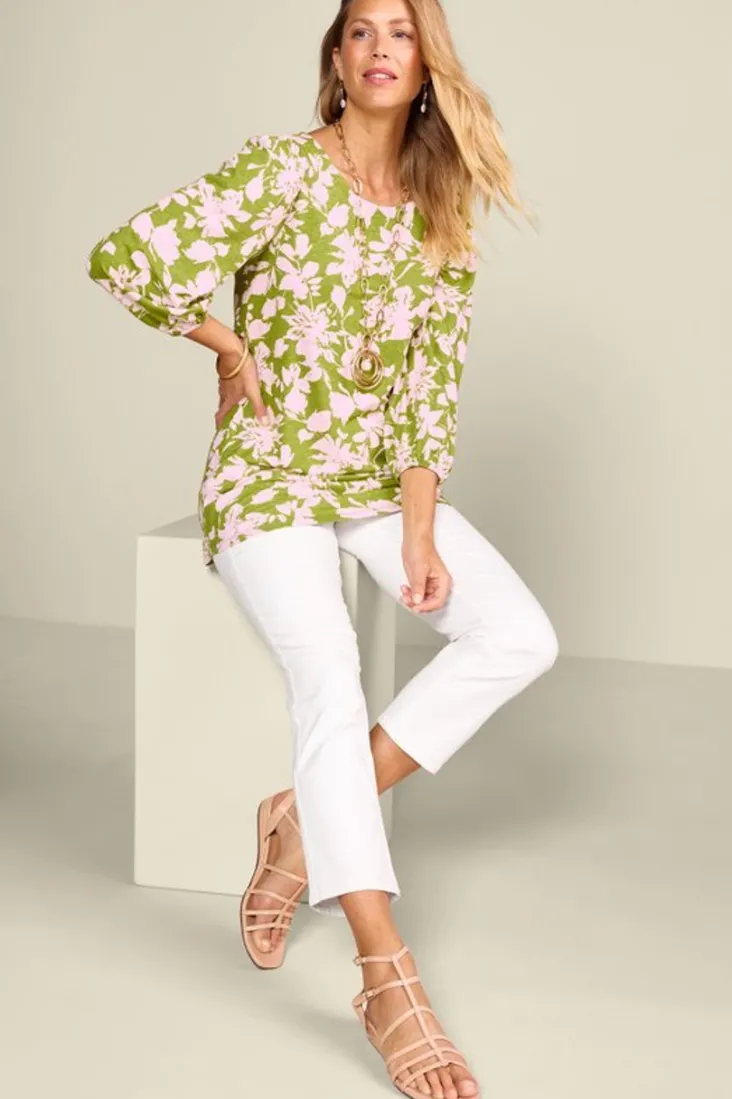 ainsley_linen_blend_tunic_2.webp New Soft Surroundings Ainsley Linen Blend Tunic InkBloomsGreen