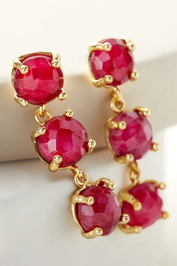 Online Soft Surroundings Alexandra Stone Earrings Berry