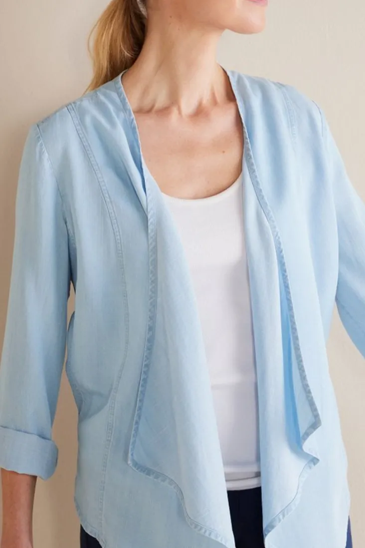 alicante_tencel_topper_5.webp Sale Soft Surroundings Alicante Tencel™ Topper LightChambray