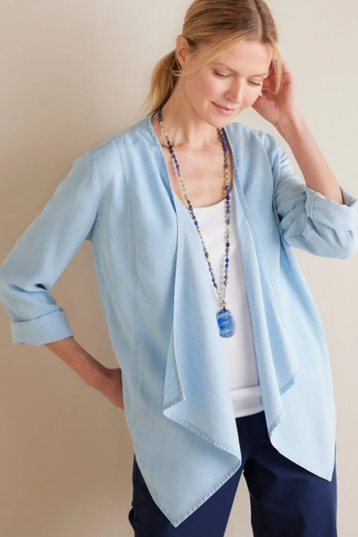 alicante_tencel_topper_6.webp Sale Soft Surroundings Alicante Tencel™ Topper LightChambray