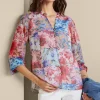 Flash Sale Soft Surroundings Anastasia Shirt ChrysanthemumFloral