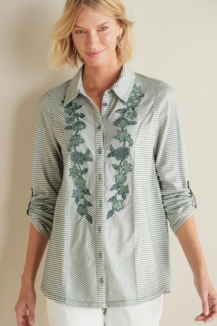 anisa_tunic_0.webp Discount Soft Surroundings Anisa Tunic GreenMilieuStripe