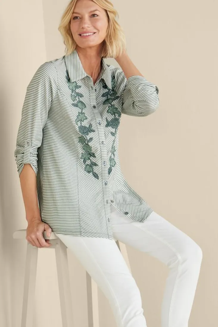 anisa_tunic_12.webp Discount Soft Surroundings Anisa Tunic GreenMilieuStripe