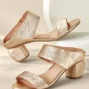Fashion Soft Surroundings Antelope Amelia Textured Sandal Gold