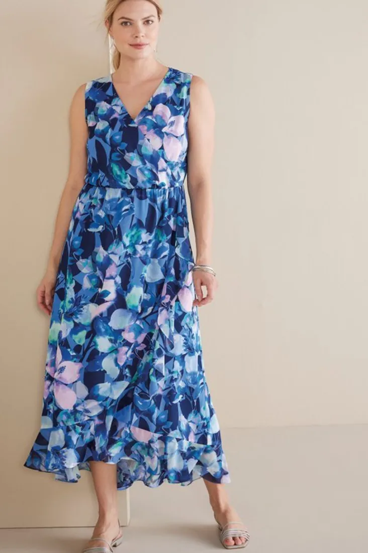 Clearance Soft Surroundings Ashlyn Maxi Dress PurpleFloral