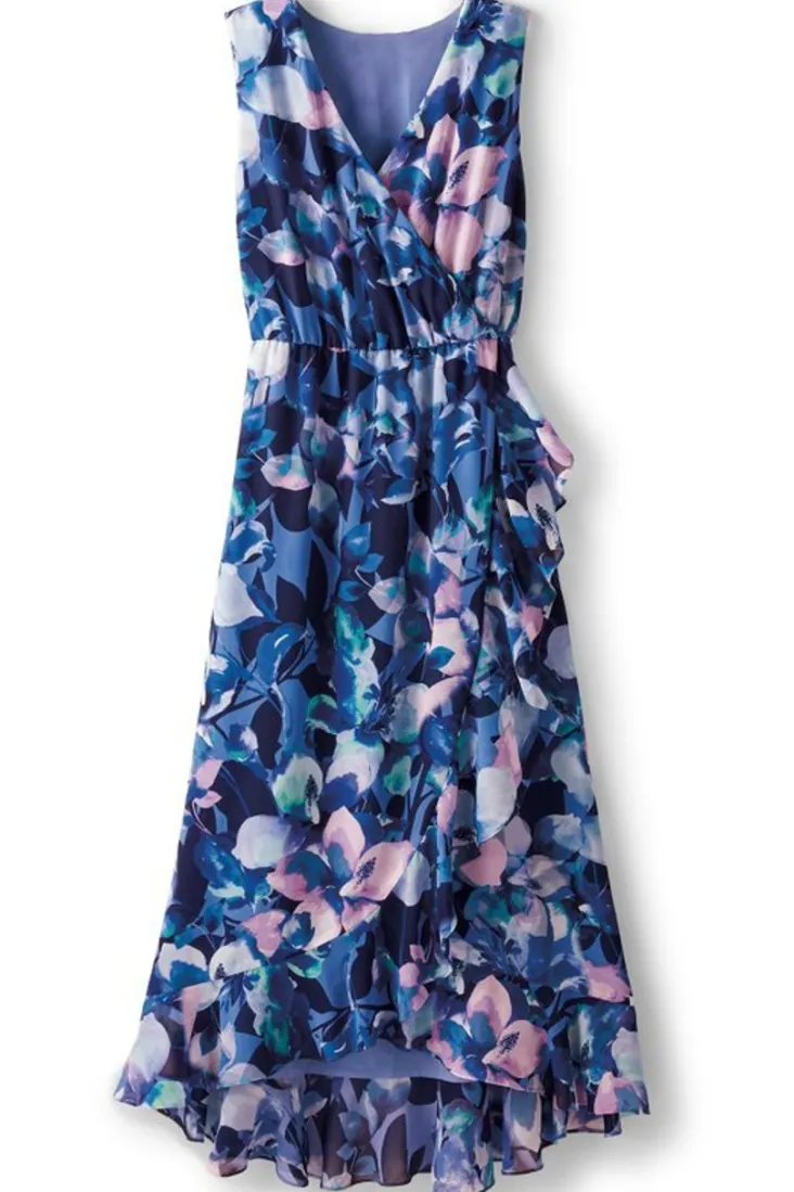 Clearance Soft Surroundings Ashlyn Maxi Dress PurpleFloral