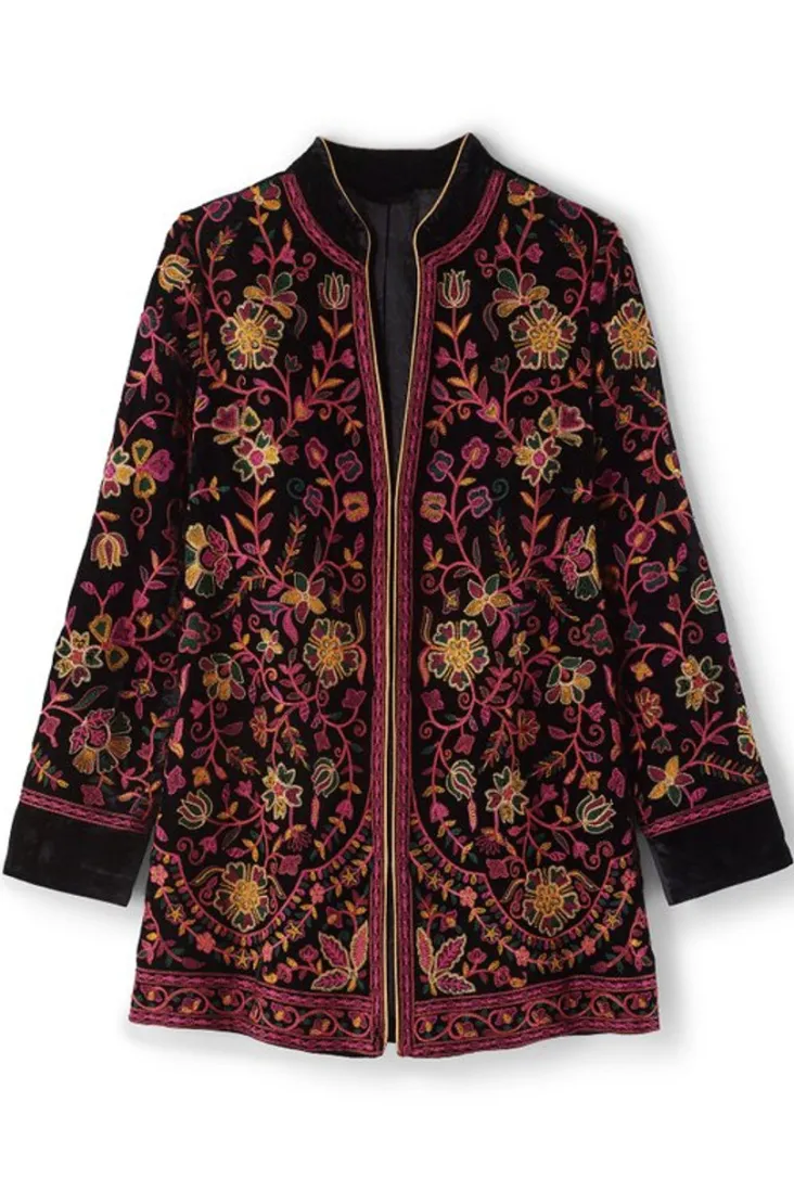 astrid_velvet_jacket_1.webp Online Soft Surroundings Astrid Velvet Jacket Black