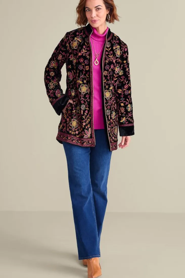 astrid_velvet_jacket_2.webp Online Soft Surroundings Astrid Velvet Jacket Black