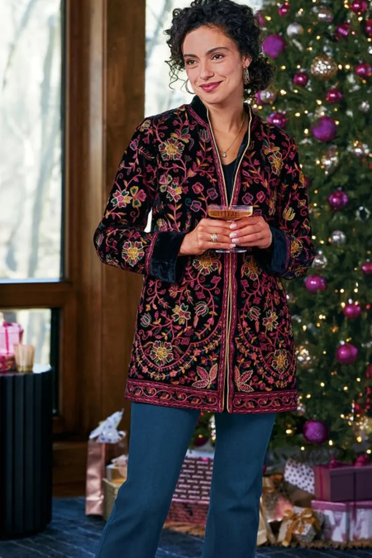 astrid_velvet_jacket_4.webp Online Soft Surroundings Astrid Velvet Jacket Black