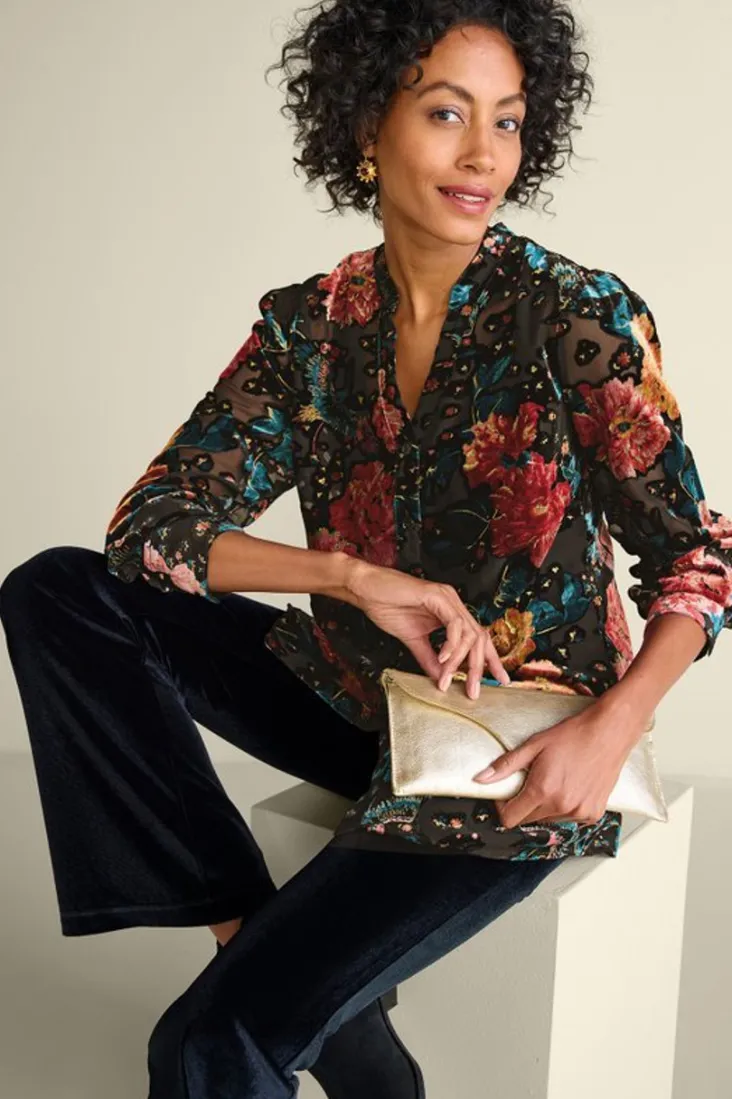 autumn_velvet_tunic_2.webp Hot Soft Surroundings Autumn Velvet Tunic BlackMulti