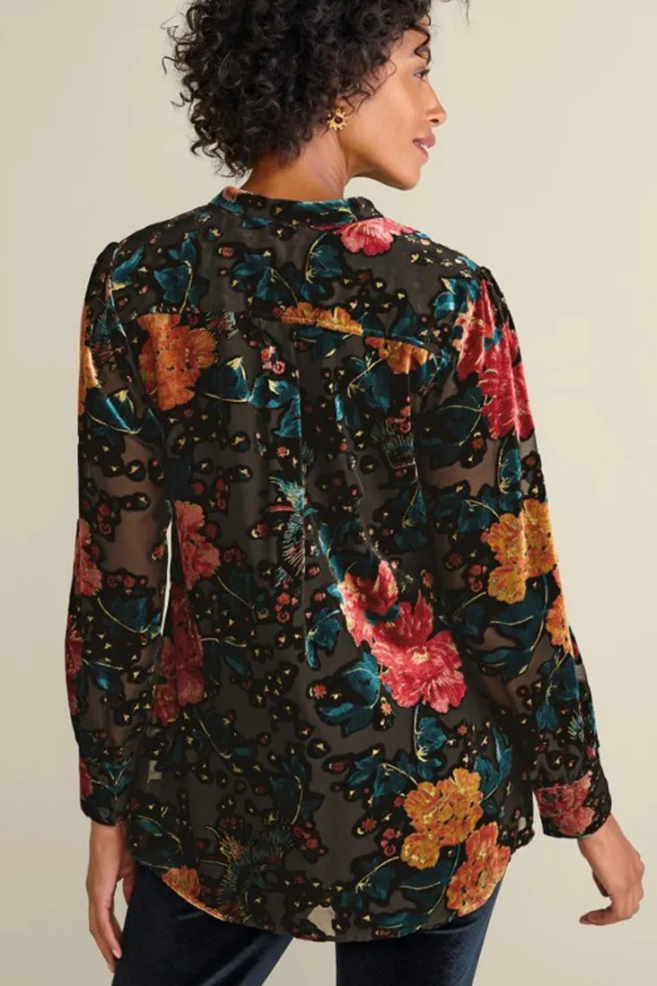autumn_velvet_tunic_3.webp Hot Soft Surroundings Autumn Velvet Tunic BlackMulti