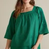 New Soft Surroundings Avery Top VerdantGreen