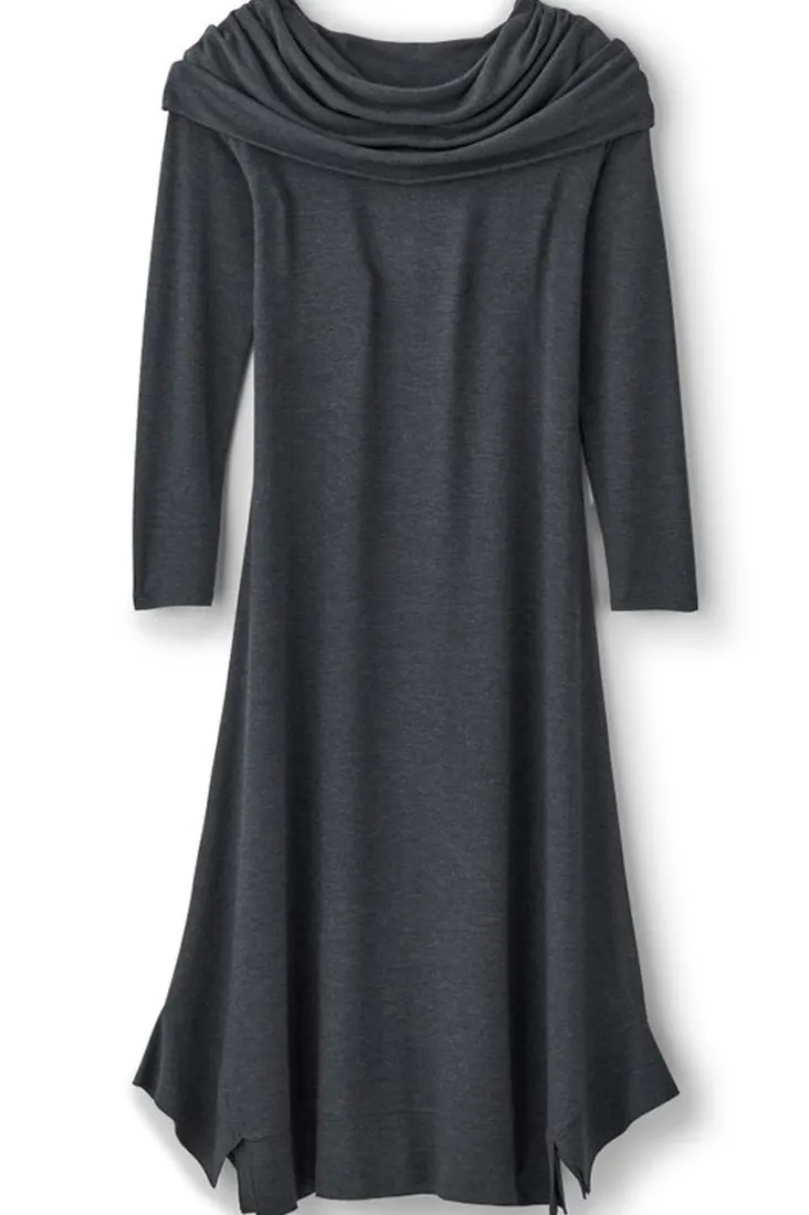 Shop Soft Surroundings B'call Knit Midi Dress CharcoalHeather