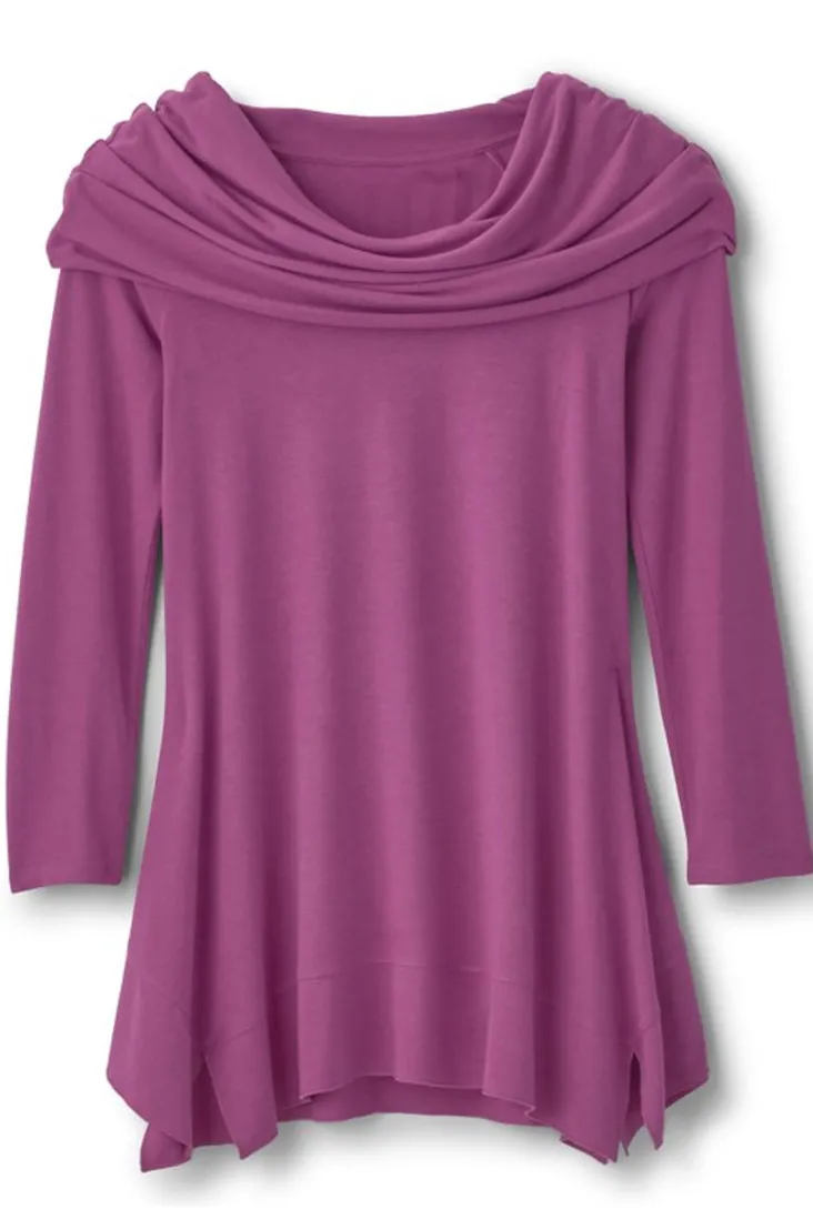Hot Soft Surroundings B'call Knit Tunic Damson