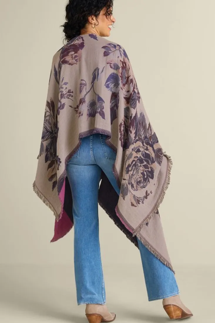 beatrix_floral_wrap_1.webp Online Soft Surroundings Beatrix Floral Wrap MidnightMulti