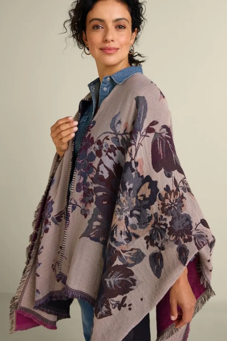 beatrix_floral_wrap_2.webp Online Soft Surroundings Beatrix Floral Wrap MidnightMulti