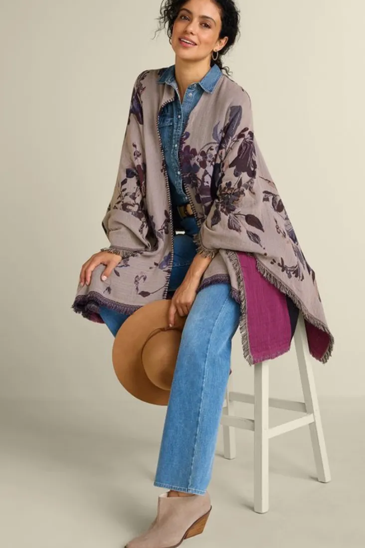 beatrix_floral_wrap_4.webp Online Soft Surroundings Beatrix Floral Wrap MidnightMulti