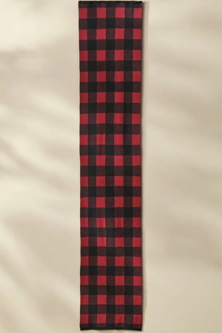 New Soft Surroundings Bera Plaid Scarf RioRedBuffaloCheck