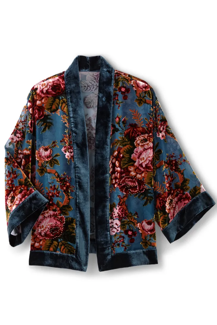 Store Soft Surroundings Bercy Velvet Topper RoseGardenBurnout