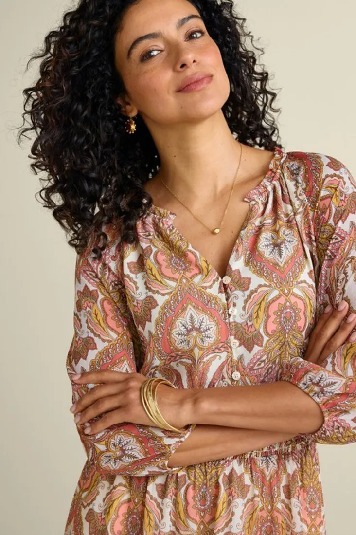 betsey_midi_dress_4.webp Cheap Soft Surroundings Betsey Midi Dress GlobalScarfCreamCoral