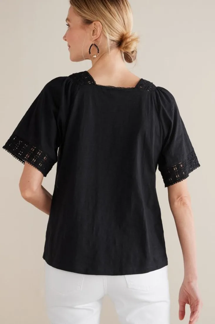 brianna_crochet_knit_tee_3.webp Best Soft Surroundings Brianna Crochet Knit Tee Black