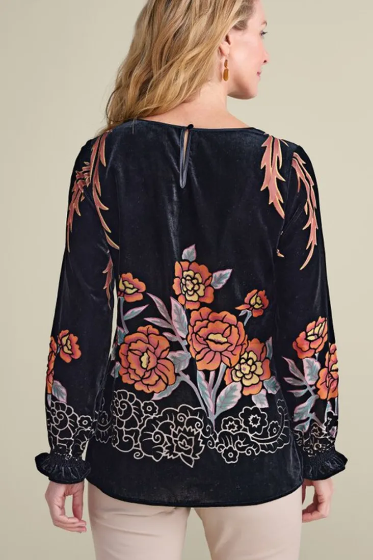 brielle_velvet_top_3.webp Cheap Soft Surroundings Brielle Velvet Top BlackMulti