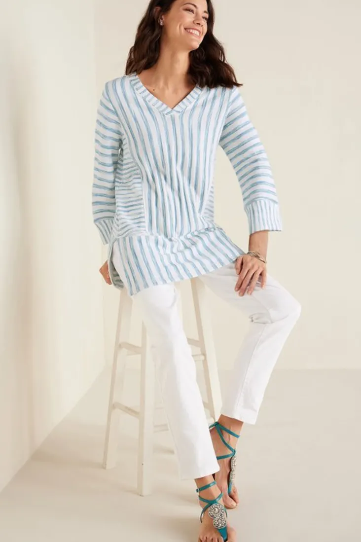 briza_stripe_tunic_5.webp Store Soft Surroundings Briza Stripe Tunic ChambrayBlue/WhiteStrip