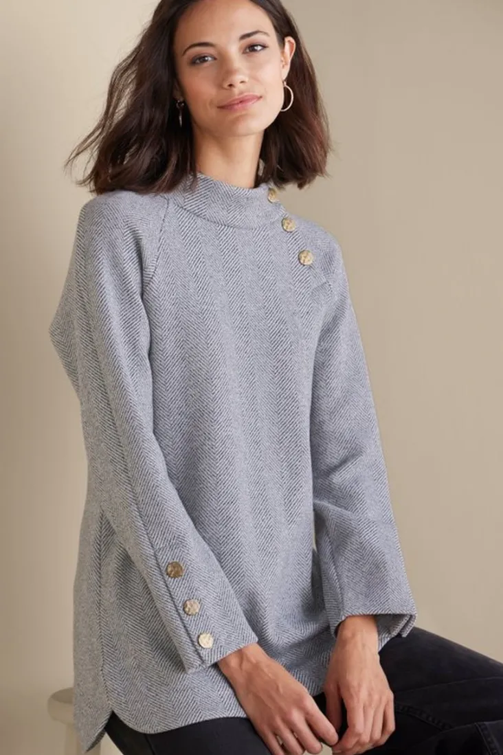 brooke_tunic_0.webp Outlet Soft Surroundings Brooke Tunic Black/WhiteCombo