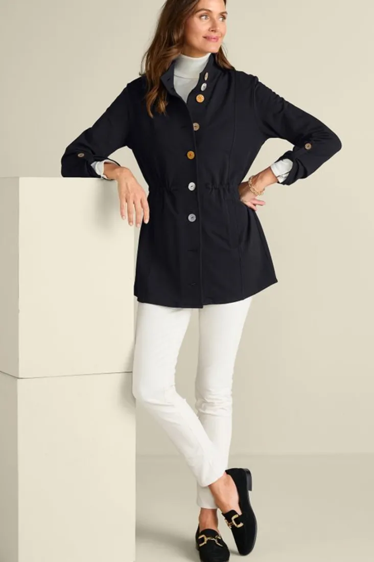 caprice_french_terry_jacket_3.webp Shop Soft Surroundings Caprice French Terry Jacket Black