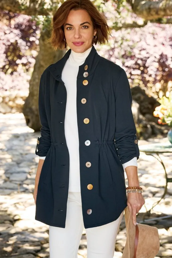 caprice_french_terry_jacket_5.webp Shop Soft Surroundings Caprice French Terry Jacket Black