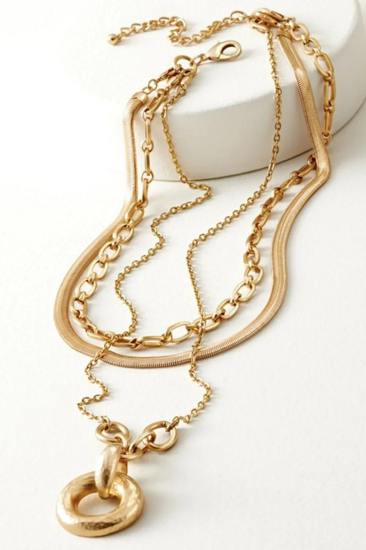 Fashion Soft Surroundings Cara Necklace Set Gold