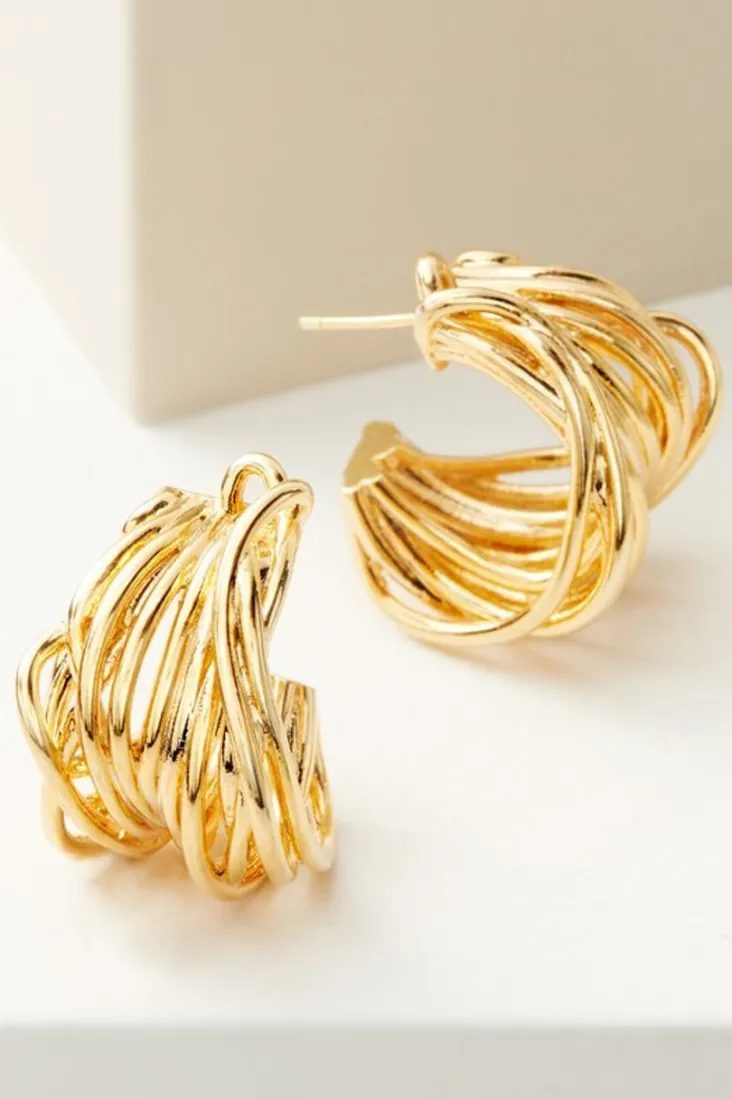 Fashion Soft Surroundings Carissa Hoop Earrings Gold