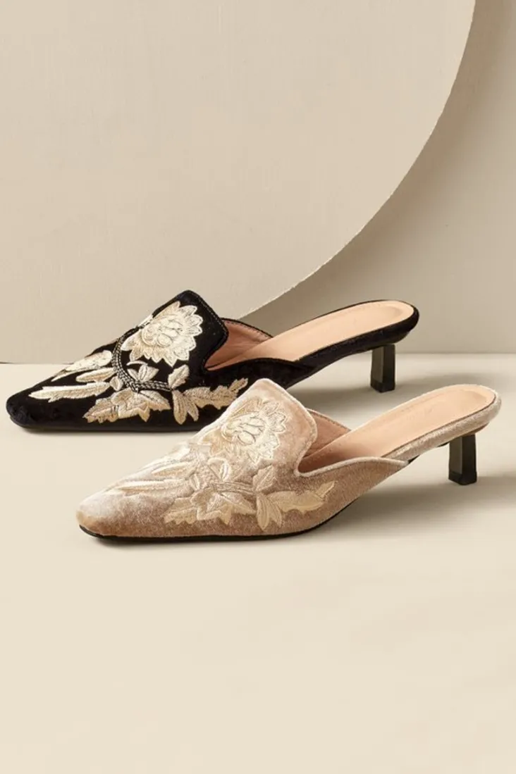 Best Sale Soft Surroundings Carolina Embroidered Mule