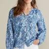 Outlet Soft Surroundings Celia Top SpringPaisleyChambray