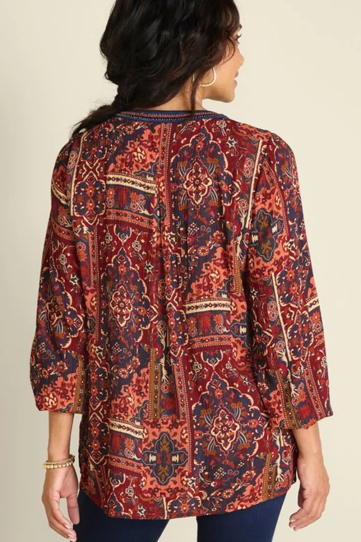 cindra_embroidered_gauze_tunic_3.webp New Soft Surroundings Cindra Embroidered Gauze Tunic RivieraPatchworkBurgund