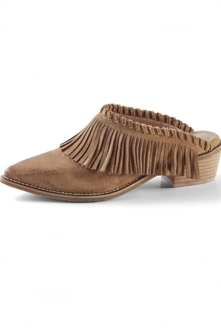 dabney_fringe_suede_mules_1.webp Hot Soft Surroundings Dabney Fringe Suede Mules Taupe