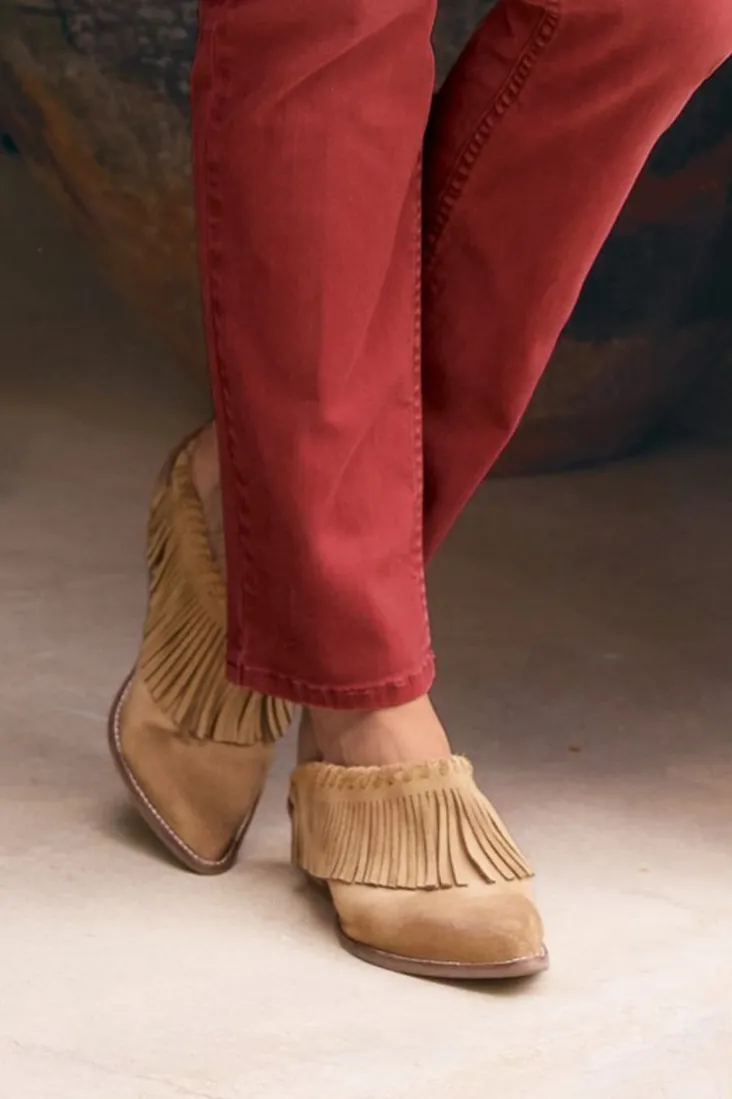 dabney_fringe_suede_mules_2.webp Hot Soft Surroundings Dabney Fringe Suede Mules Taupe