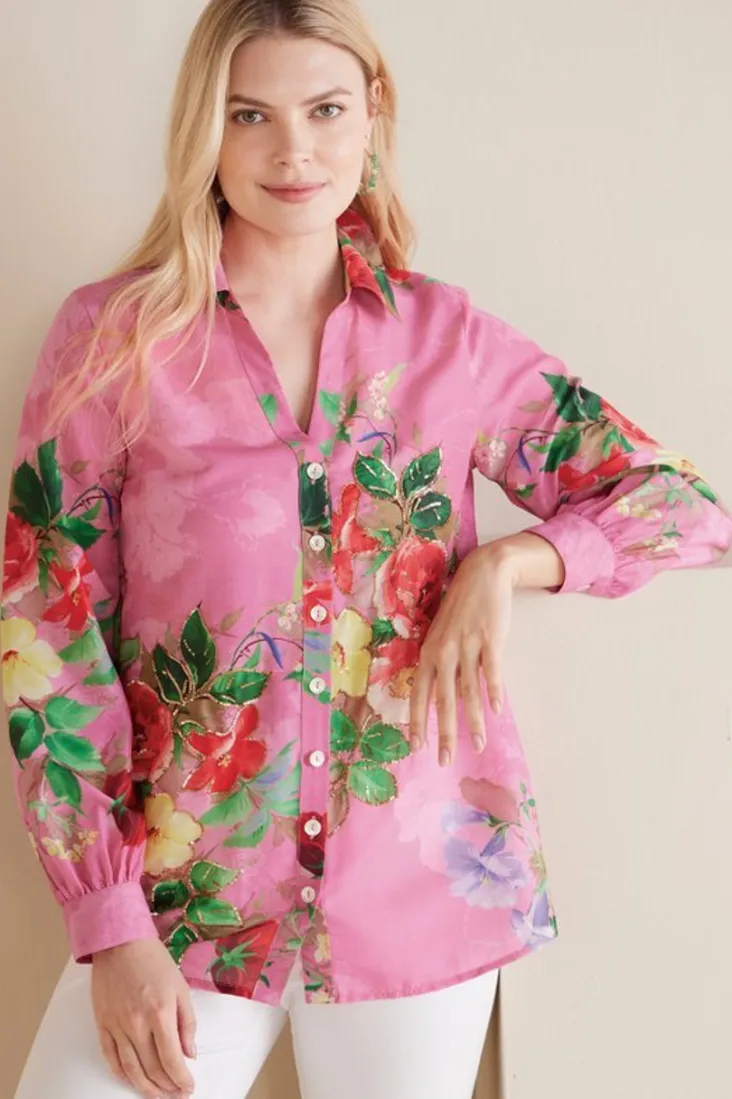 danica_embellished_shirt_7.webp Hot Soft Surroundings Danica Embellished Shirt Red/PinkFloral