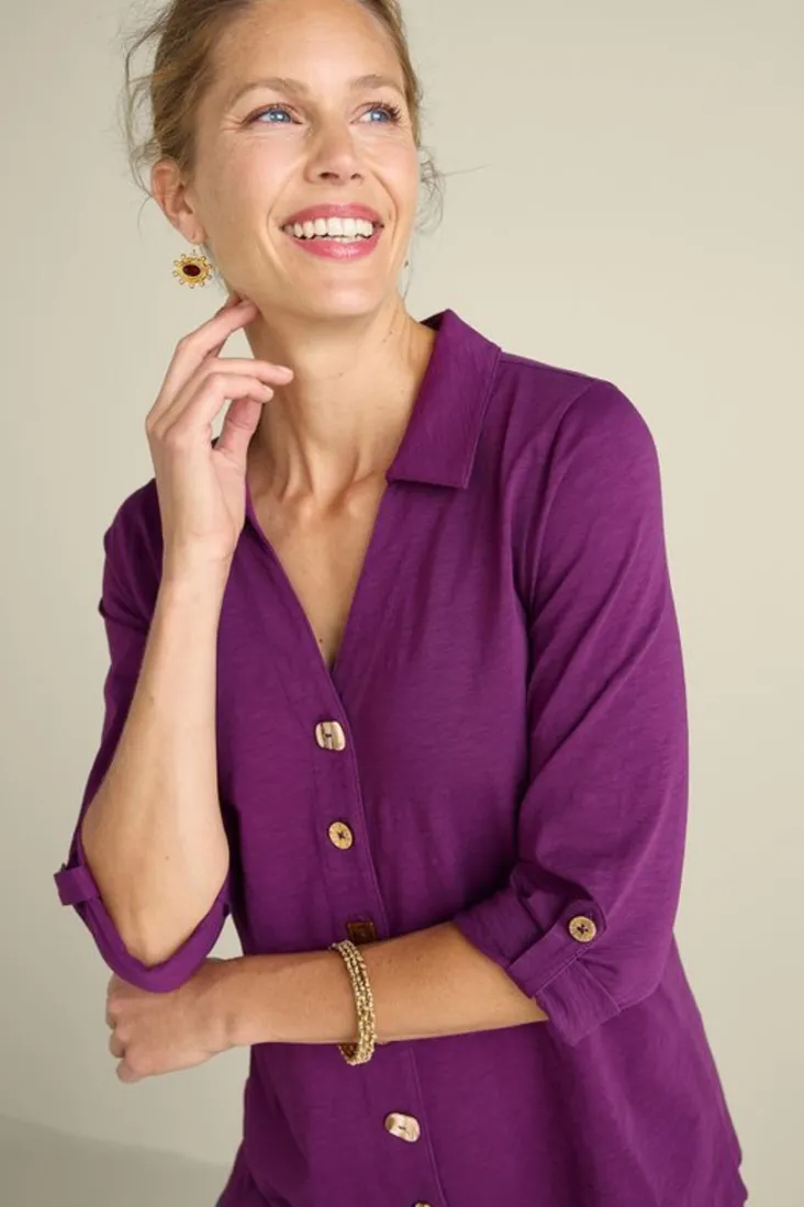 danielle__sleeve_tunic_10.webp Outlet Soft Surroundings Danielle 3/4 Sleeve Tunic