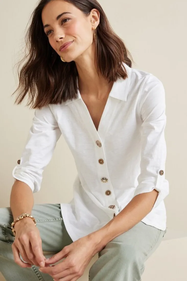 danielle__sleeve_tunic_11.webp Outlet Soft Surroundings Danielle 3/4 Sleeve Tunic