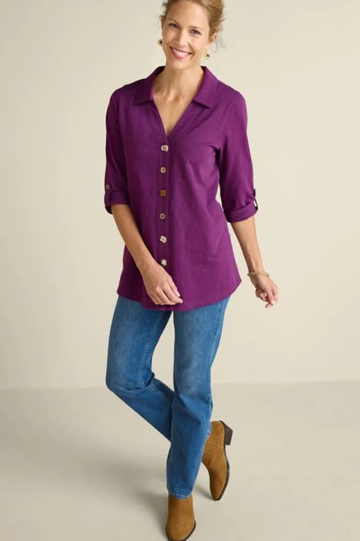 danielle__sleeve_tunic_12.webp Outlet Soft Surroundings Danielle 3/4 Sleeve Tunic