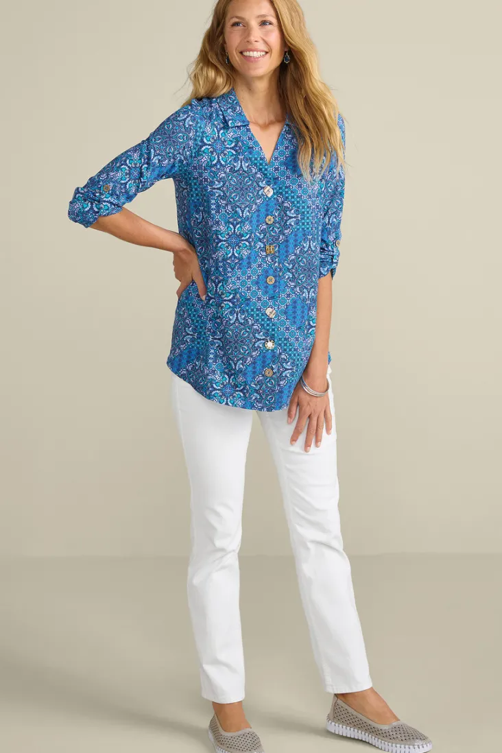 danielle__sleeve_tunic_18.webp Outlet Soft Surroundings Danielle 3/4 Sleeve Tunic