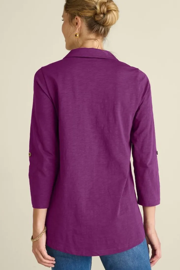danielle__sleeve_tunic_2.webp Outlet Soft Surroundings Danielle 3/4 Sleeve Tunic