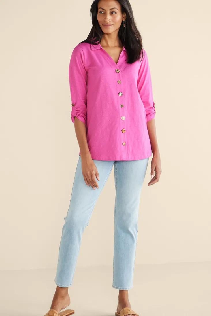 danielle__sleeve_tunic_30.webp Outlet Soft Surroundings Danielle 3/4 Sleeve Tunic