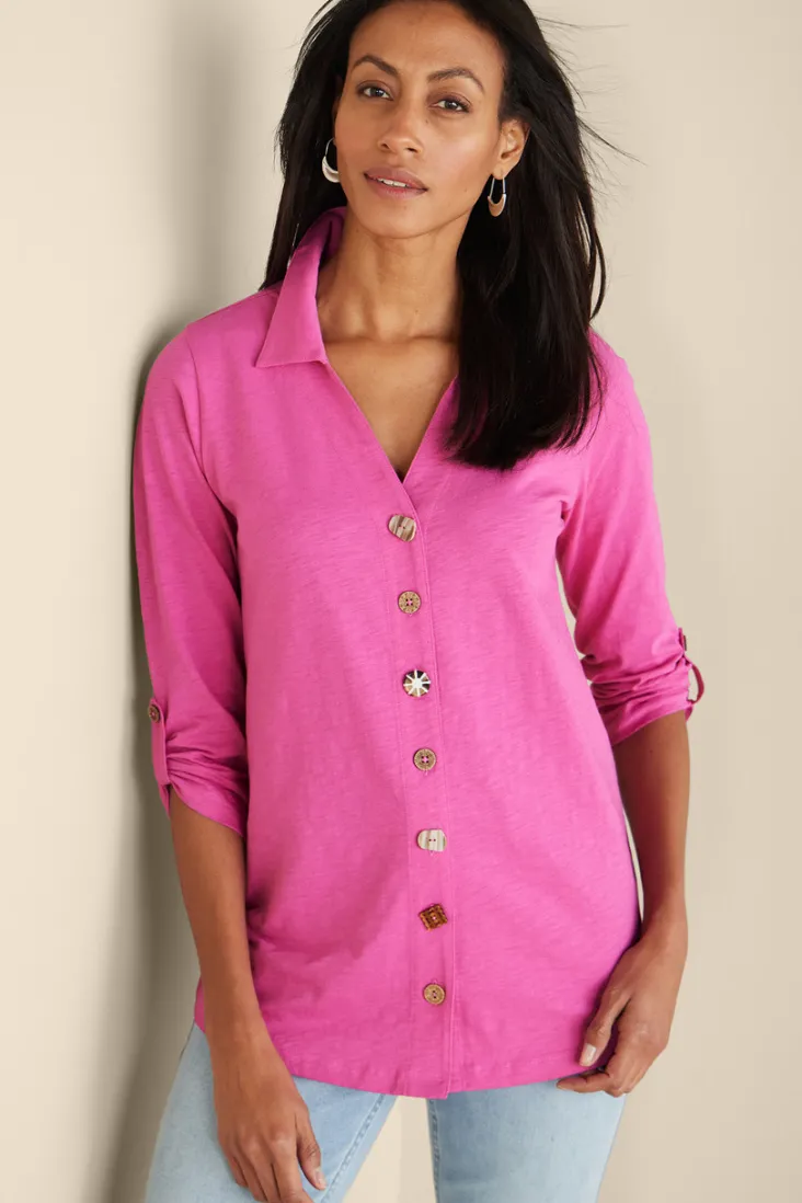 danielle__sleeve_tunic_33.webp Outlet Soft Surroundings Danielle 3/4 Sleeve Tunic