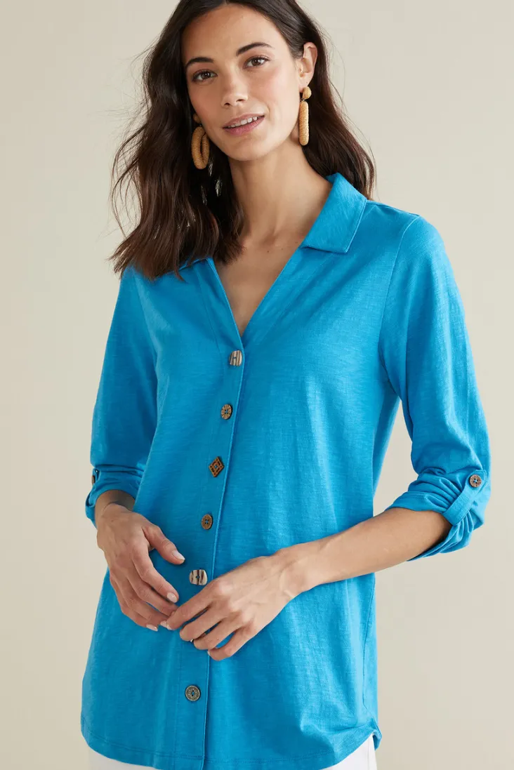 danielle__sleeve_tunic_34.webp Outlet Soft Surroundings Danielle 3/4 Sleeve Tunic