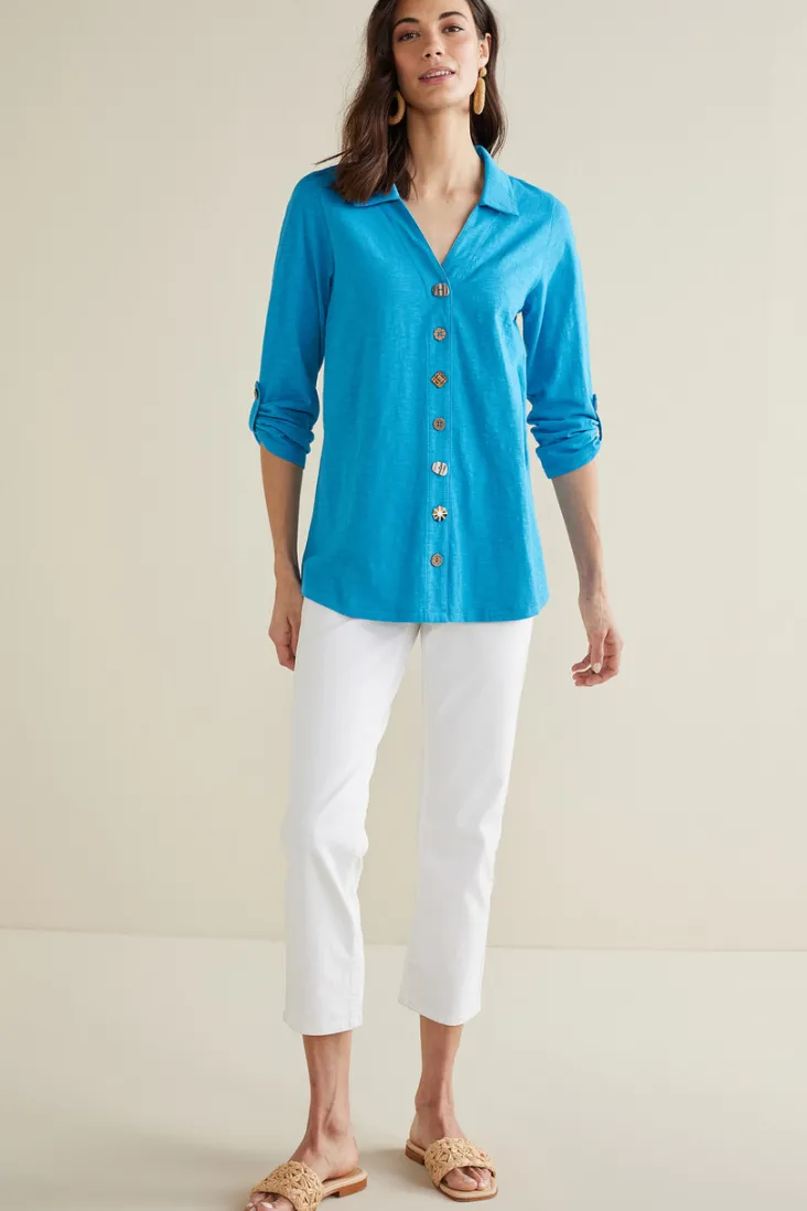 danielle__sleeve_tunic_36.webp Outlet Soft Surroundings Danielle 3/4 Sleeve Tunic