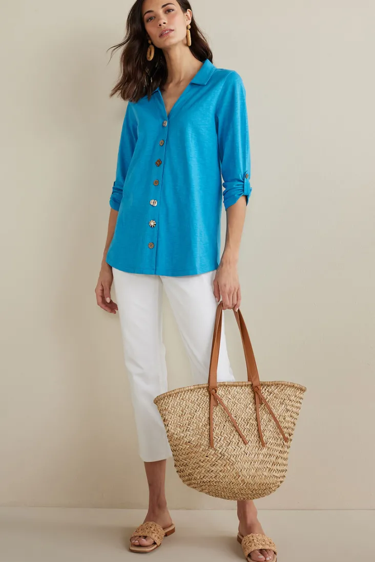 danielle__sleeve_tunic_40.webp Outlet Soft Surroundings Danielle 3/4 Sleeve Tunic