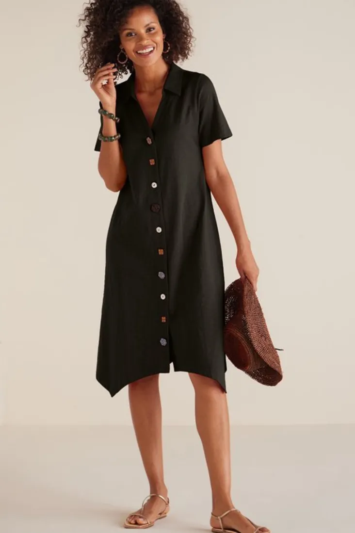Best Soft Surroundings Danielle Button Dress